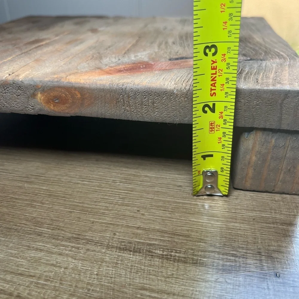 Rustic Wooden Riser for any decor in your home 11x10x2.25 NEW Handmade - Picture 7 of 8